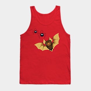 Halloween Vampire Bat & Spiders Tank Top